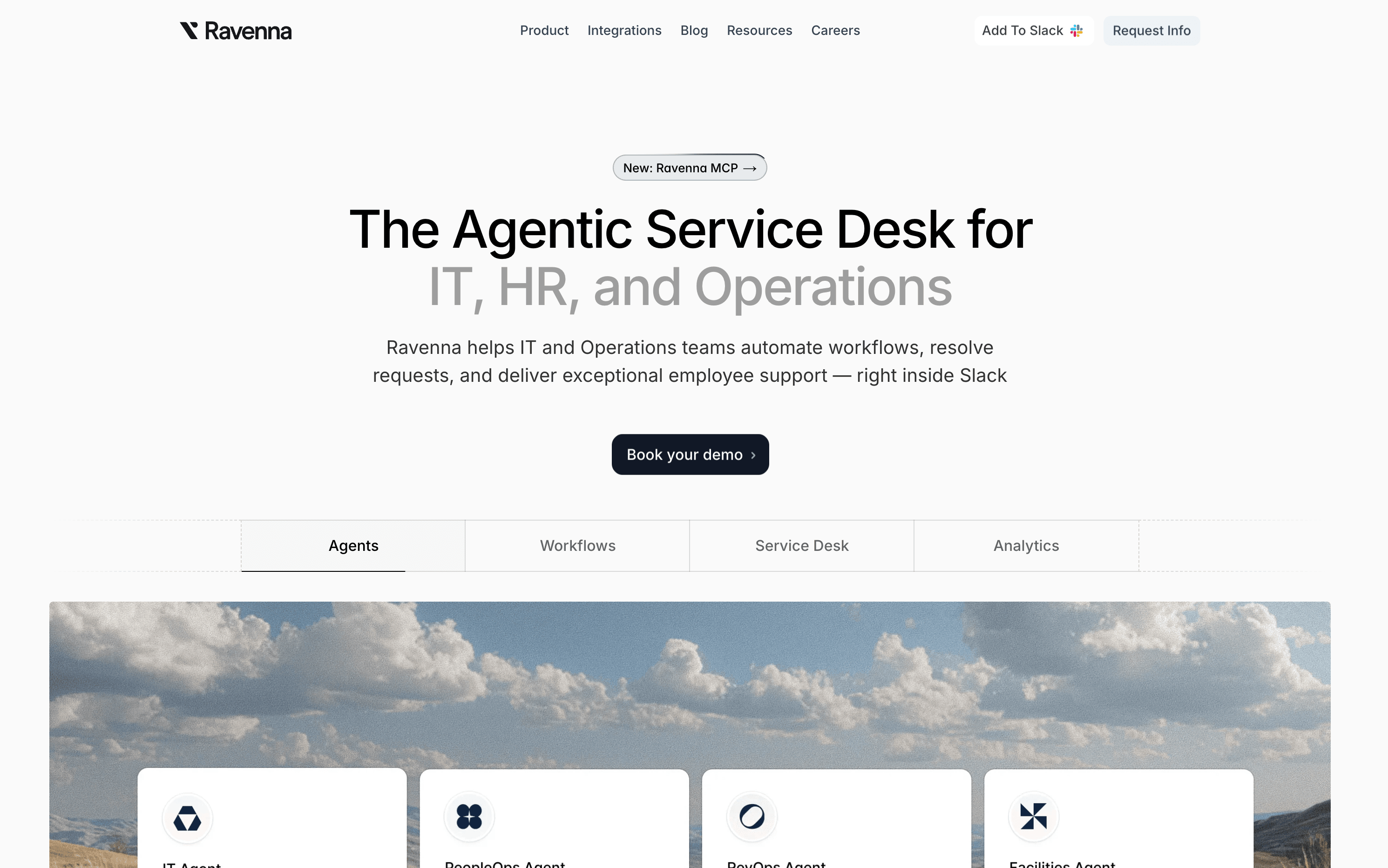 Ravenna AI-native internal service desk platform